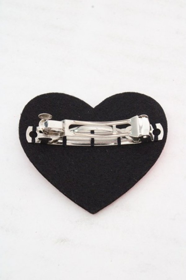 画像2: MILK / フェルトハートバレッタ  アカ O-26-03-12-017-ML-ZA-OW-OS (2)