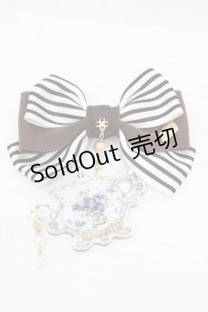 画像: Enchantlic Enchantilly / すみれのお茶会リボンブローチ  ブラウン O-26-03-12-020-LO-AC-OW-OS