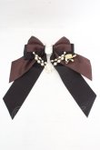 画像1: Enchantlic Enchantilly / 宝石箱パールリボンブローチ〜私の為の一輪の薔薇〜  ブラウン×クロ O-26-03-12-027-LO-AC-OW-OS (1)