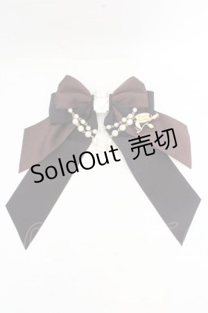 画像: Enchantlic Enchantilly / 宝石箱パールリボンブローチ〜私の為の一輪の薔薇〜  ブラウン×クロ O-26-03-12-027-LO-AC-OW-OS