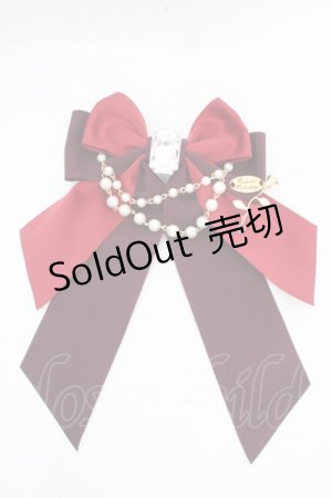 画像: Enchantlic Enchantilly / 宝石箱パールリボンブローチ〜私の為の一輪の薔薇〜  アカ×ボルドー O-26-03-12-028-LO-AC-OW-OS