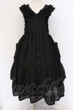 画像: Physical Drop / シフォンミルフィーユフリルドレス  クロ O-26-03-13-001-LO-OP-OW-OS