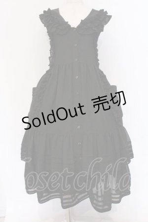 画像: Physical Drop / シフォンミルフィーユフリルドレス  クロ O-26-03-13-001-LO-OP-OW-OS