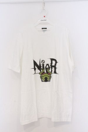 画像: NieR Clothing / プリントTシャツ XL ホワイト×ブル君 O-26-03-13-033-PU-TS-OW-OS