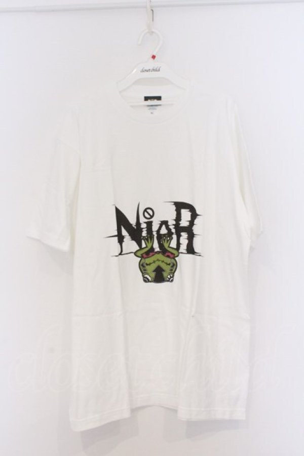 画像1: NieR Clothing / プリントTシャツ XL ホワイト×ブル君 O-26-03-13-033-PU-TS-OW-OS (1)