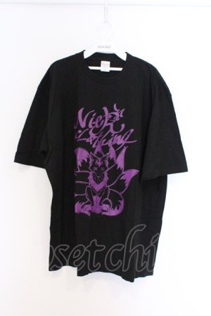 画像: NieR Clothing / プリントTシャツ XL ブラック×九尾 O-26-03-13-038-PU-TS-OW-OS