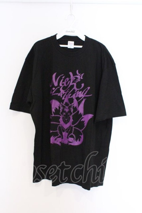 画像1: NieR Clothing / プリントTシャツ XL ブラック×九尾 O-26-03-13-038-PU-TS-OW-OS (1)