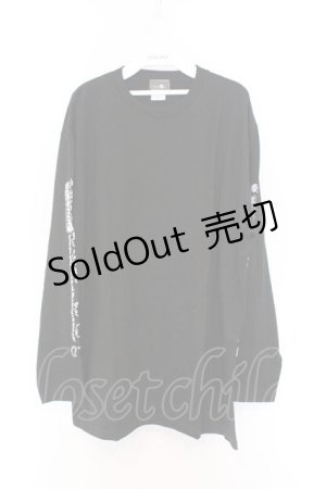画像: NieR Clothing / プリントカットソー XL ブラック×袖プリント O-26-03-13-040-PU-TO-OW-OS