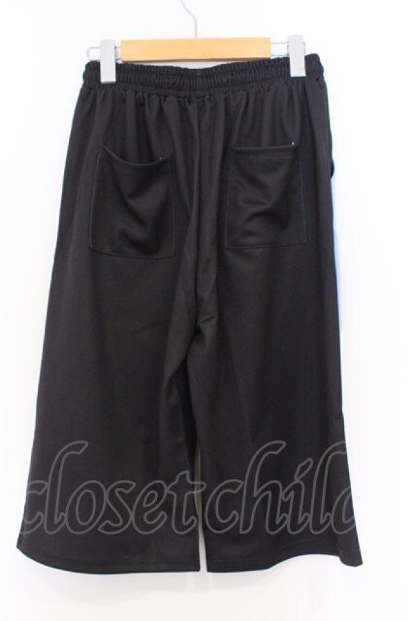 画像3: NieR Clothing / サイドラインハーフパンツ F ブラック×ブルー O-26-03-13-042-PU-PA-OW-OS (3)