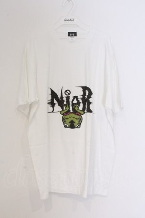 画像: NieR Clothing / プリントTシャツ XL ホワイト×ブル君 O-26-03-13-043-PU-TS-OW-OS