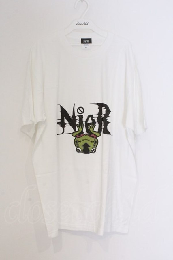 画像1: NieR Clothing / プリントTシャツ XL ホワイト×ブル君 O-26-03-13-043-PU-TS-OW-OS (1)