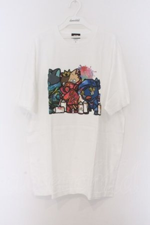 画像: NieR Clothing / プリントTシャツ XL ホワイト×シエル・ミケ・トビー O-26-03-13-044-PU-TS-OW-OS