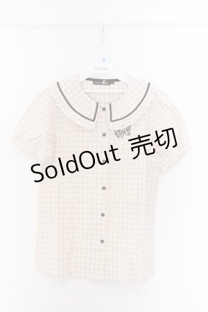 画像: NieR Clothing / ギンガムチェックブラウス F ベージュ O-26-03-13-048-PU-BL-OW-OS