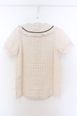 画像3: NieR Clothing / ギンガムチェックブラウス F ベージュ O-26-03-13-048-PU-BL-OW-OS (3)