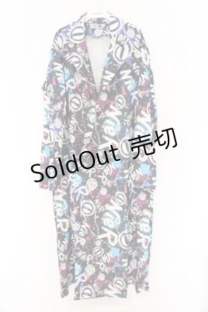 画像: NieR Clothing / SUPER LONG COAT　コート F ブラックペイント O-26-03-13-049-PU-CO-OW-ZTC066