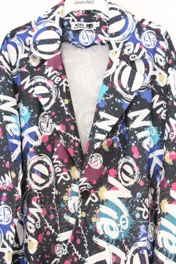 画像2: NieR Clothing / SUPER LONG COAT　コート F ブラックペイント O-26-03-13-049-PU-CO-OW-OS (2)