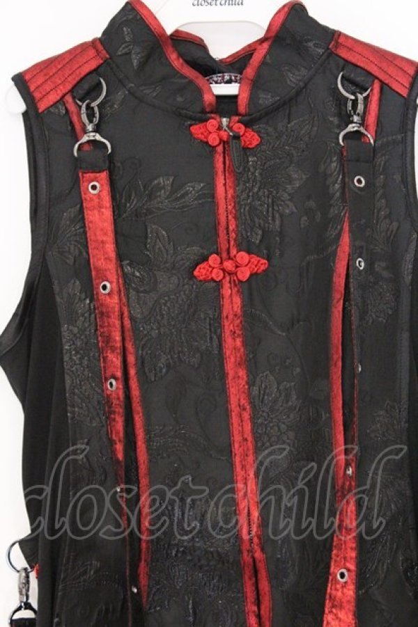 画像2: Qutie Frash / 後ろロングチャイナベスト  レッド O-26-03-13-004-QU-TO-OW-OS (2)