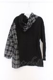 画像3: NieR Clothing / チェック切替パーカー F ブラック O-26-03-13-052-PU-TO-OW-OS (3)