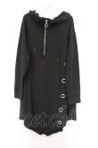 画像1: NieR Clothing / 変型LONG HALF ZIP PULLOVER　プルオーバー F ブラック O-26-03-13-053-PU-TO-OW-OS (1)