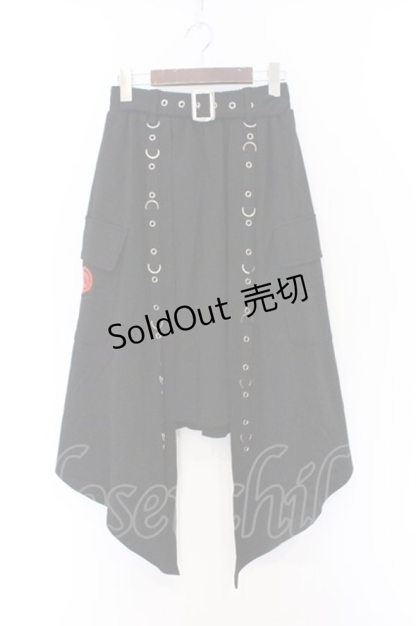 画像1: NieR Clothing / Dカン&ハトメ付きASYMMETRY SKIRT　スカート F ブラック O-26-03-13-059-PU-SK-OW-OS (1)