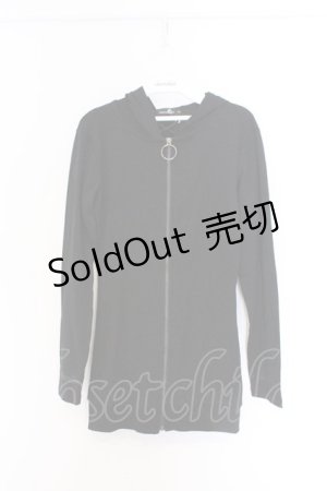 画像: NieR Clothing / バックレースアップパーカー F ブラック O-26-03-13-063-PU-TO-OW-OS
