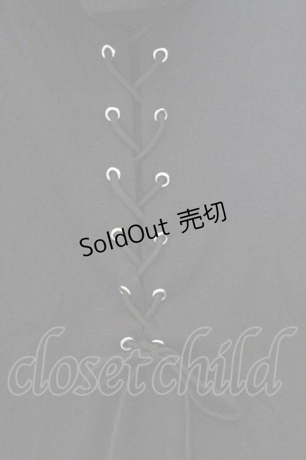 画像2: NieR Clothing / バックレースアップパーカー F ブラック O-26-03-13-063-PU-TO-OW-OS (2)