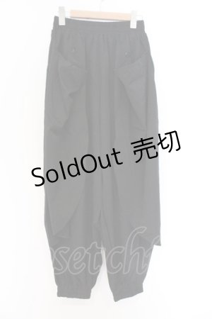 画像: NieR Clothing / バックプリントパンツ A ブラック×ロゴ O-26-03-13-064-PU-PA-OW-OS