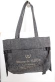 画像1: Maison de FLEUR / サイドリボンチェックMトート  クロ O-26-03-13-1034-LO-BG-OW-OS (1)