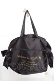 画像1: Maison de FLEUR / サテンキャリーオンバッグ  クロ O-26-03-13-1035-LO-BG-OW-OS (1)