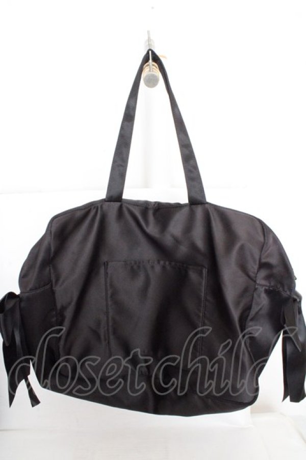 画像3: Maison de FLEUR / サテンキャリーオンバッグ  クロ O-26-03-13-1035-LO-BG-OW-OS (3)