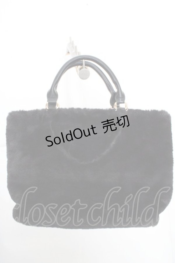 画像4: axes femme / リボンデザインファーバッグ  クロ O-26-03-13-1037-AX-BG-OW-OS (4)