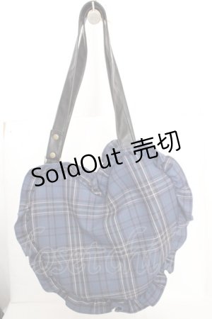 画像: axes femme / タータンチェックハートバッグ  ブルー O-26-03-13-1038-AX-BG-OW-ZT500