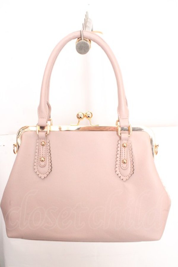 画像4: axes femme / レース重ねがま口ボストン  ピンク O-26-03-13-1039-AX-BG-OW-OS (4)