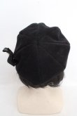 画像3: axes femme / 巻きバラリボンブローチ付きベレー 57.5cm クロ O-26-03-13-1041-AX-AC-OW-OS (3)