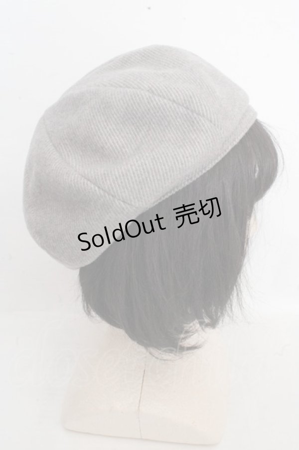 画像4: axes femme / 巻きバラリボンブローチ付きベレー 57.5cm グレー O-26-03-13-1043-AX-AC-OW-OS (4)