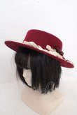 画像1: axes femme / ローズガーデンカンカン帽  ワイン O-26-03-13-1045-AX-AC-OW-OS (1)