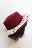 画像4: axes femme / ローズガーデンカンカン帽  ワイン O-26-03-13-1045-AX-AC-OW-OS (4)
