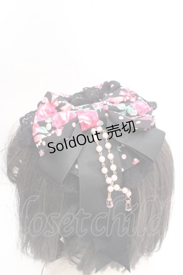 画像2: Angelic Pretty / レディローズキャノティエ  クロ×ピンク O-26-03-13-1001-AP-AC-IG-OS (2)