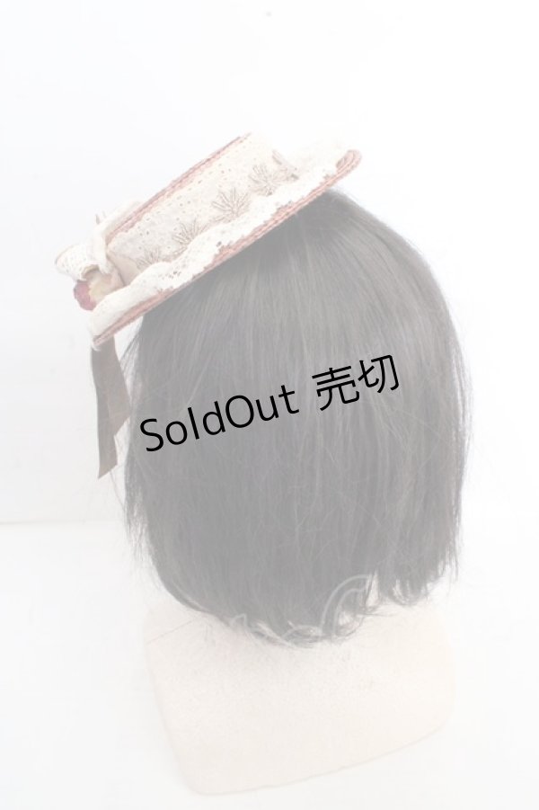 画像3: corgi-corgi / コサージュ＆コットンレースストローミニハット  ブラウン O-26-03-13-1006-GO-AC-OW-OS (3)