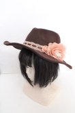 画像1: axes femme / フェルト中折れ女優帽 57.5cm ブラウン O-26-03-13-1007-AX-AC-IG-OS (1)