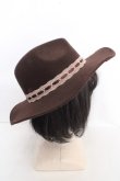 画像4: axes femme / フェルト中折れ女優帽 57.5cm ブラウン O-26-03-13-1007-AX-AC-IG-OS (4)
