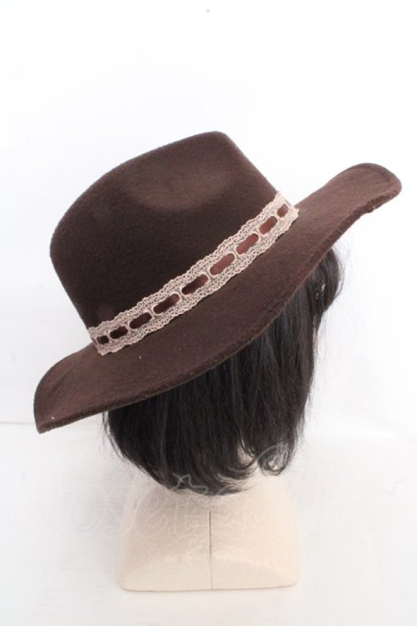 画像4: axes femme / フェルト中折れ女優帽 57.5cm ブラウン O-26-03-13-1007-AX-AC-IG-OS (4)