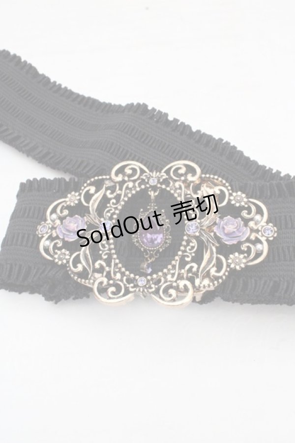 画像2: axes femme / 誕生石モチーフゴムベルト  アメジスト O-26-03-13-1014-AX-ZA-OW-OS (2)