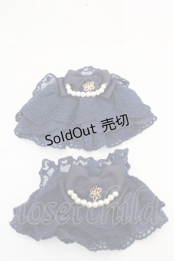 画像1: axes femme kawaii / レーシーお袖留め  ネイビー O-26-03-13-1018-AX-ZA-OW-OS (1)