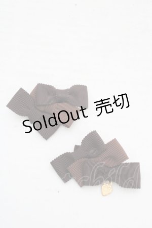 画像: Emily Temple cute / tripleリボンクリップ  ブラウン O-26-03-13-1020-ET-AC-OW-ZT0315M