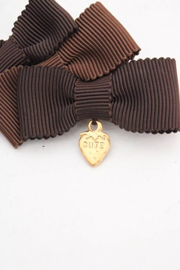 画像2: Emily Temple cute / tripleリボンクリップ  ブラウン O-26-03-13-1020-ET-AC-OW-OS (2)