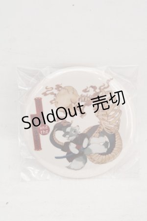 画像: ALICE and the PIRATES / クリスの百鬼夜行〜宵に咲き誇る妖の華〜柄 クリスとガシャドクロ缶バッジ  アイボリー系 O-26-03-13-1022-PA-ZA-OW-OS