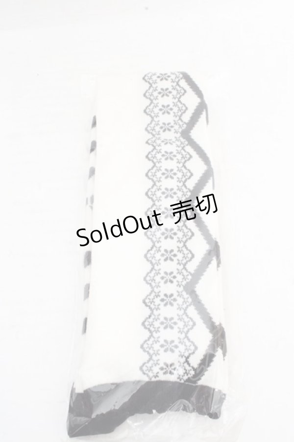 画像2: axes femme kawaii / レースアップ柄オーバーニー  クロ O-26-03-13-1025-AX-ZA-OW-OS (2)