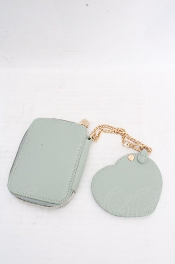 画像4: m petit by misako / ミラー付ポーチ  ミント O-26-03-13-1028-LO-ZA-IG-OS (4)