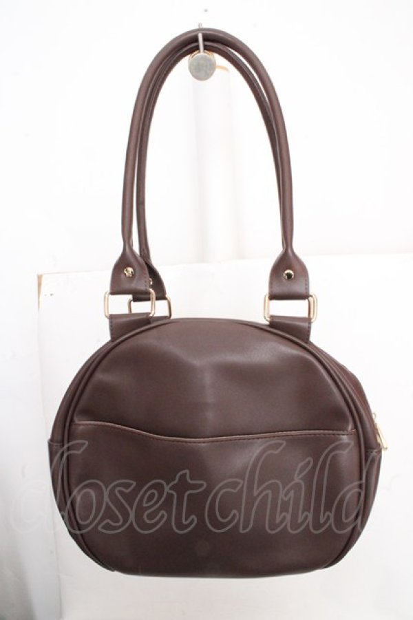 画像3: axes femme kawaii / ツインリボンラウンドバッグ  ブラウン O-26-03-13-1030-AX-BG-OW-OS (3)